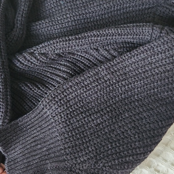 Chunky knit tie long sleeve Fashion nova sweater M Goth BASICS - Picture 8 of 11